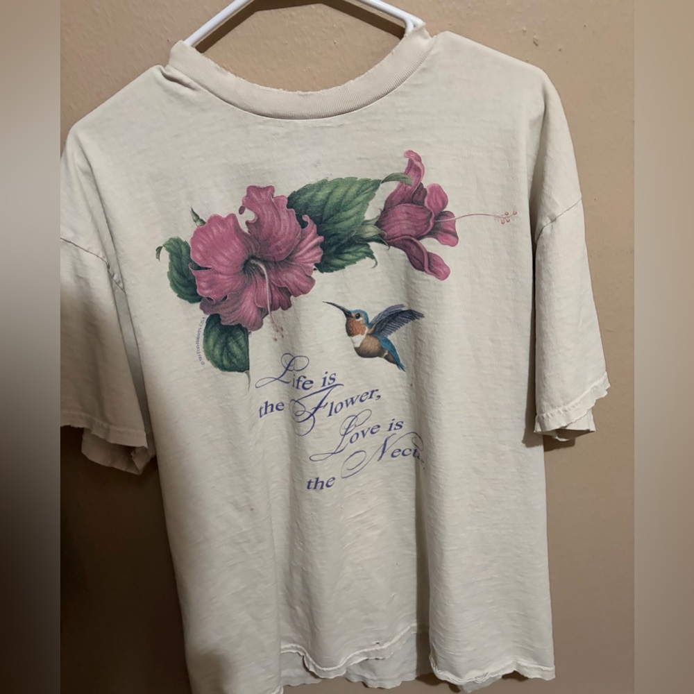 Vintage 1990s life is the flower love is the nectar